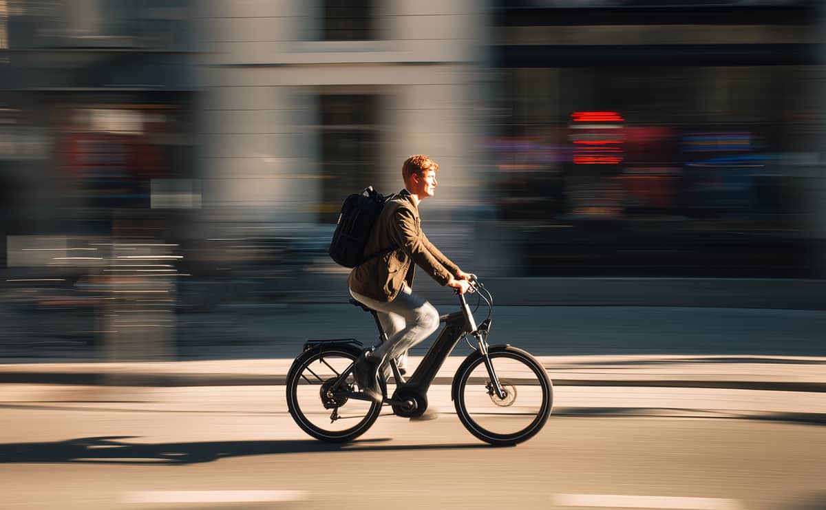 Designdigiti A Young Man Commuting To Work On A Sleek Electric Aa4be33d F75b 4ec4 9cd8 Ed219021eb31